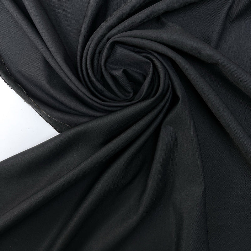 Italian Wool Fabric Black Blue