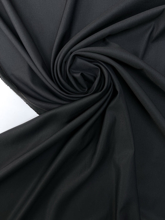 Italian Wool Fabric Black Blue