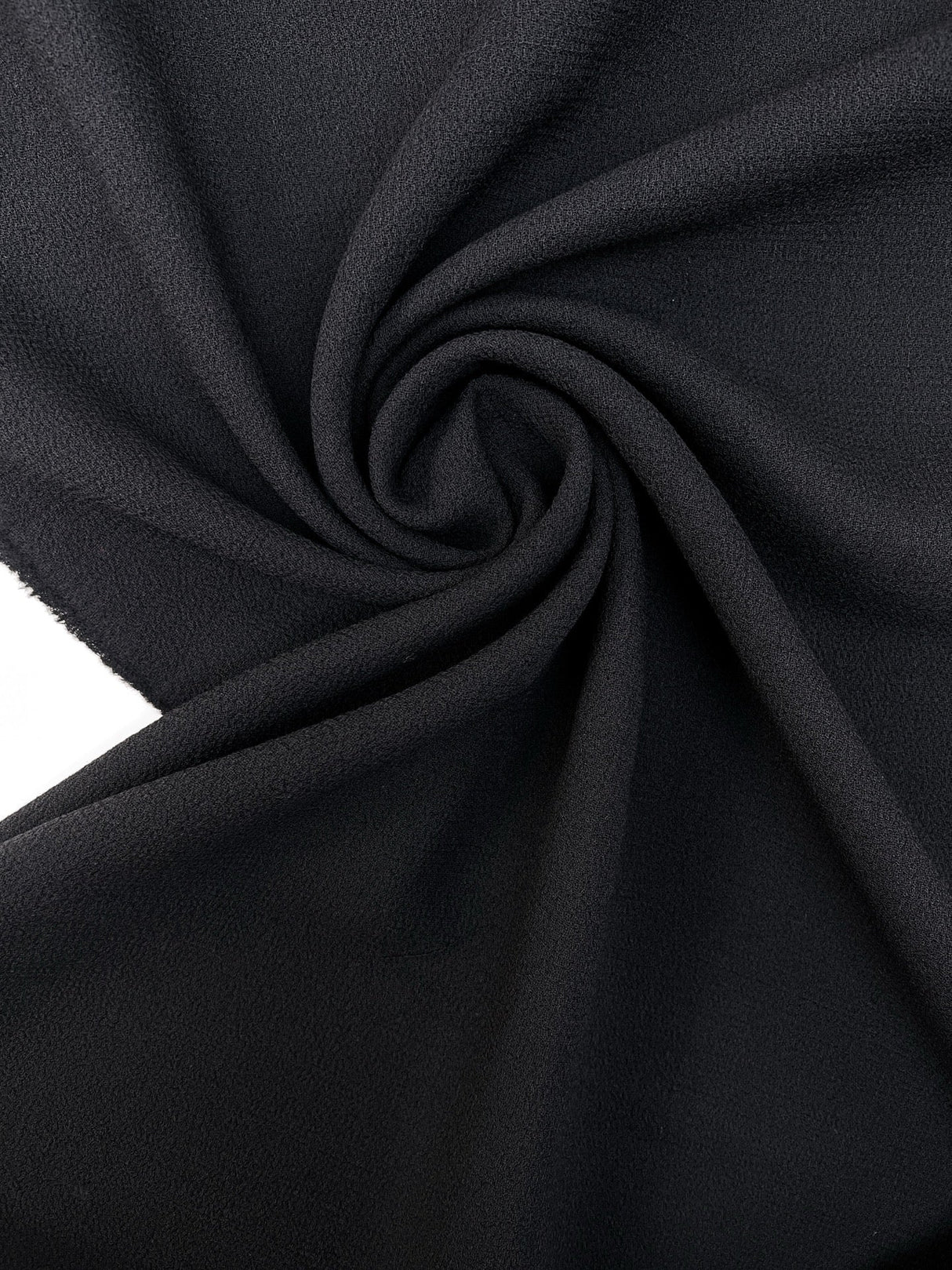 Wool Bonded Crepe Black