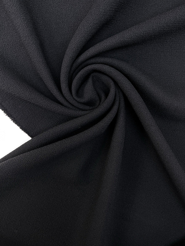 Wool Bonded Crepe Black