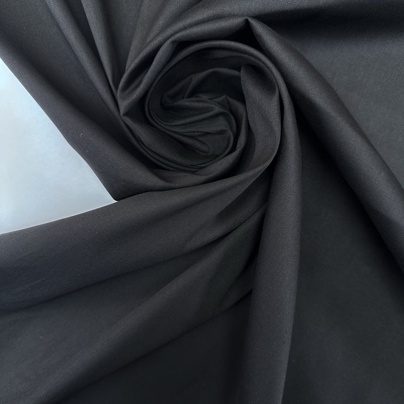 Black Viscose Elastane Woven