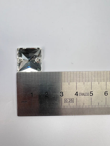 Silver Sewing Notions With Crystals