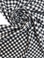 Cotton Flannel Checked Black White