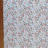 Poly Spandex Swimsuit Fabric Dainty Floral on White
