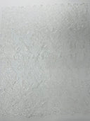 Damask Embroidered Lace Fabric - Damask Embroidered Lace, 54" Width (1 Yard)