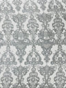 Damask Embroidered Lace Fabric - Damask Embroidered Lace, 54" Width (1 Yard)