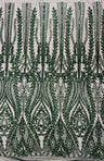 Damask Sequin Fabric - Damask Sequin Mesh, 54" Width (1 Yard)