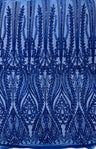 Damask Sequin Fabric - Damask Sequin Mesh, 54" Width (1 Yard)