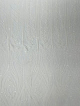 Damask Sequin Fabric - Damask Sequin Mesh, 54" Width (1 Yard)