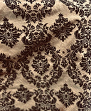 1 Yard Damask Flocking Taffeta Fabric Elegant Velvet Pattern 58 Inches Wide