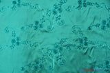 Ribbon Taffeta Polyester Fabric - Embroidered Ribbon Cord, Multiple Colors, 54" Width (1 Yard)