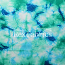 Dark Autumn Poly Spandex Fabric - Watercolor Marble Print, Royal/Coral, Orange/Pink, Green, 58/60" Width (1 Yard)