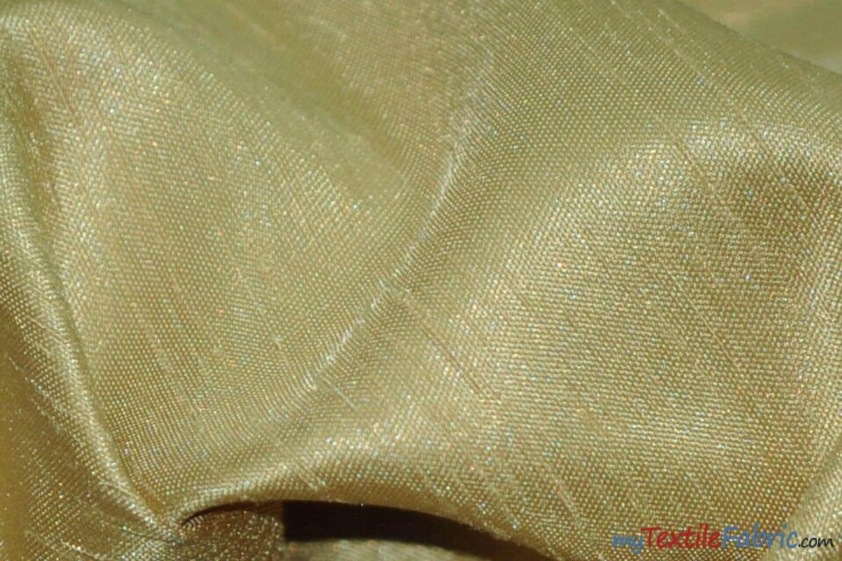 Shantung Satin Polyester Fabric - Reversible Satin Dupioni Silk, Multiple Colors, 58/60" Width (Yards, Bolts, Sample Swatches)