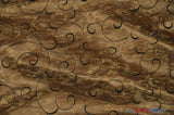 Swirl Organza Polyester Fabric - Embroidered Swirl Sheer, 52/54" Width, Multiple Colors (1 Yard)
