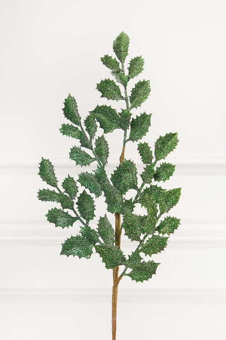 23" Dark Green Shimmer Metallic Holly