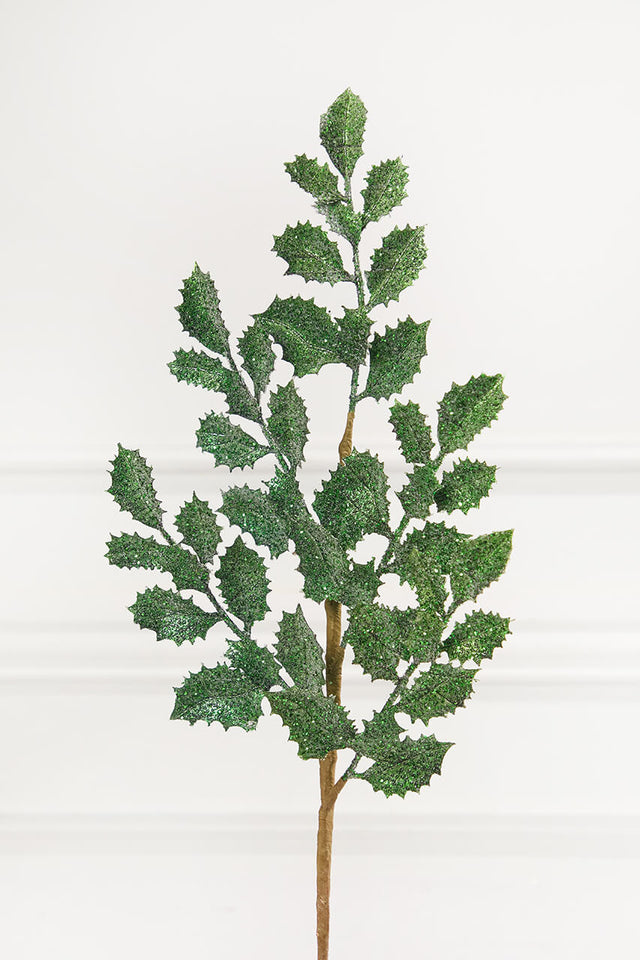 23" Dark Green Shimmer Metallic Holly