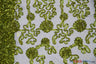 Luxury Organza Embroidery Polyester Fabric - Sheer Ribbon Embroidery, 54" Width, Multiple Colors (1 Yard)