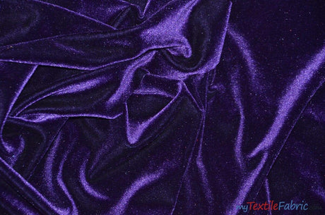 Stretch Velvet Spandex Fabric - Solid, 58" Width (1 Yard)