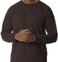 Gildan 5400 Long Sleeve Cotton Fabric - Dark Chocolate, Long Sleeve, Classic Fit (1 Piece)