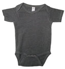Lucky Friends 701 100 Percent Cotton Fabric - Charcoal Grey, Short Sleeve Baby Onesie, Snap Buttons (0/3-12/18)
