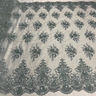 Beaded Lace Fabric on Polyester Net Mesh