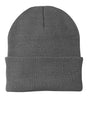 Beanies 100 Percent Acrylic Fabric - Dark Grey, 3-Inch Folding Cuff (1 Piece)