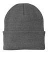 Beanies 100 Percent Acrylic Fabric - Dark Grey, 3-Inch Folding Cuff (1 Piece)