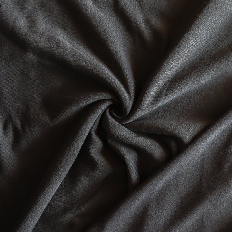 Polartec Powerstretch Fleece Knit Fabric Dark Grey