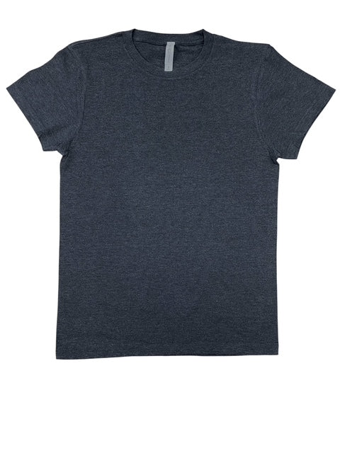 Lucky Friends 1001 100% Cotton Fabric - Charcoal Heather, Round Neck T-Shirt, 4.2 Oz, Tubular, No Side Seams (1 Piece)