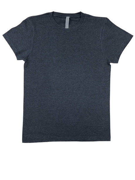 Lucky Friends 1001 100% Cotton Fabric - Charcoal Heather, Round Neck T-Shirt, 4.2 Oz, Tubular, No Side Seams (1 Piece)