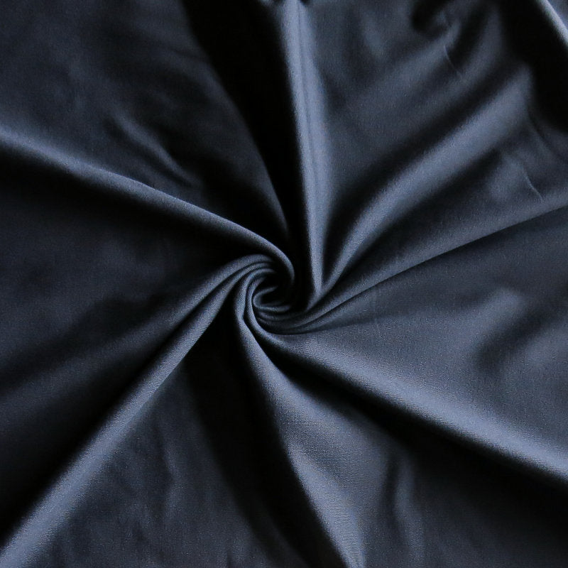Dry-Flex Recycled Poly Lycra Jersey Knit Fabric - Dark Navy
