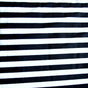 Navy and White Nylon Spandex Swim Knit 1/2 Stripe