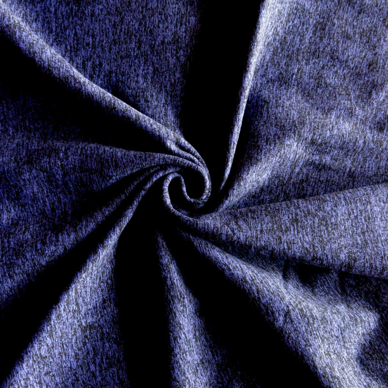 Poly Spandex Jersey Knit Fabric Purple/Black Marl