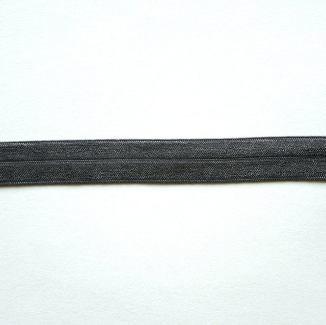 Fold Over Elastic Trim Dark Slate Grey 5/8"