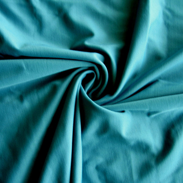Nylon Lycra Swim Knit Dark Teal Blue