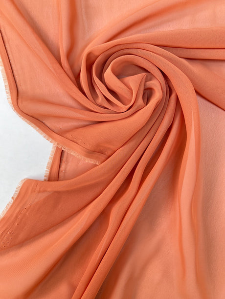 Polyester Chiffon Crepe Orange-Pink