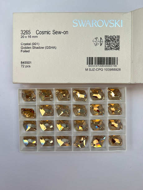 Golden Sewing Notions With Crystals