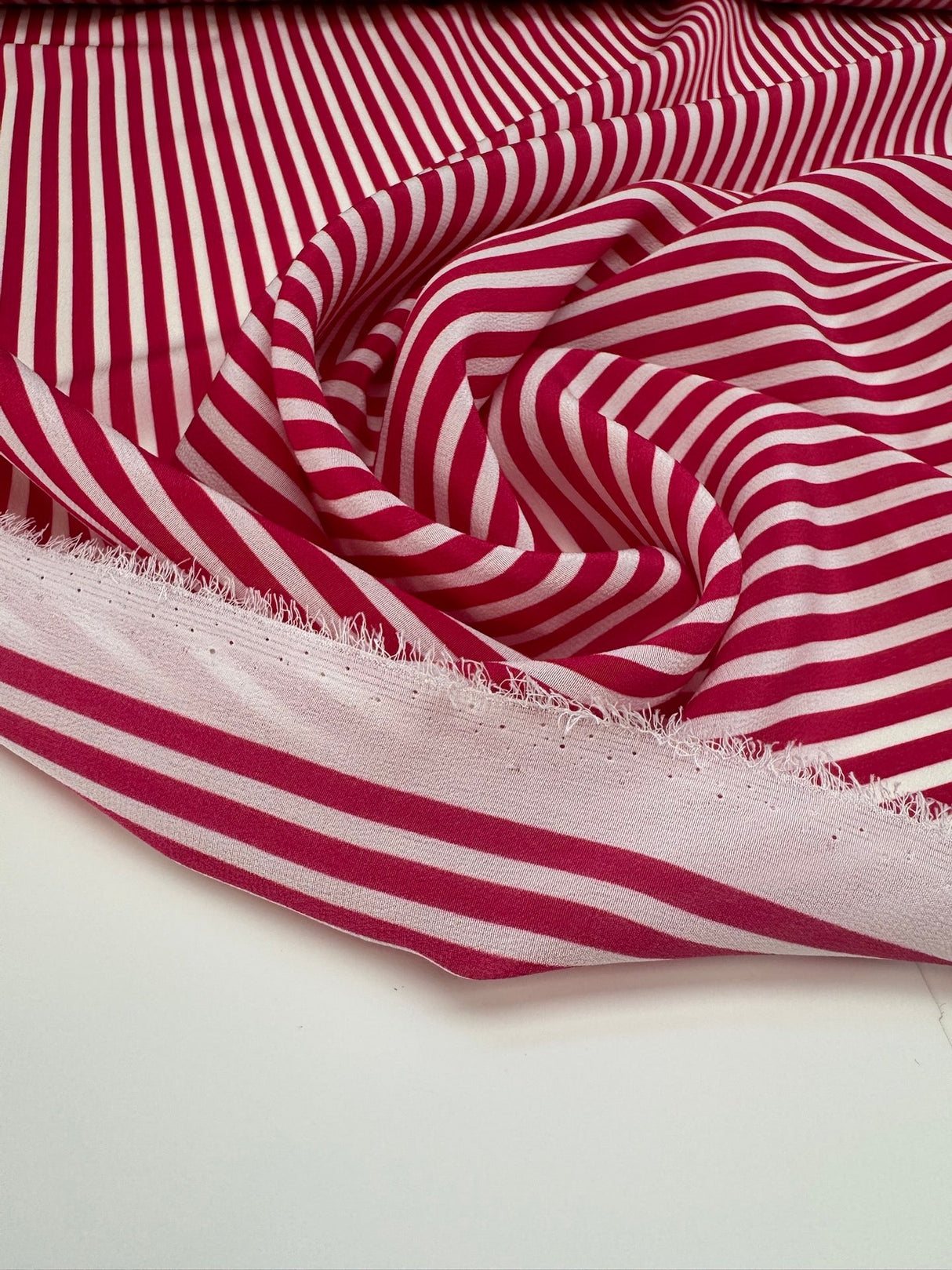 Silk Crepe Pink Striped