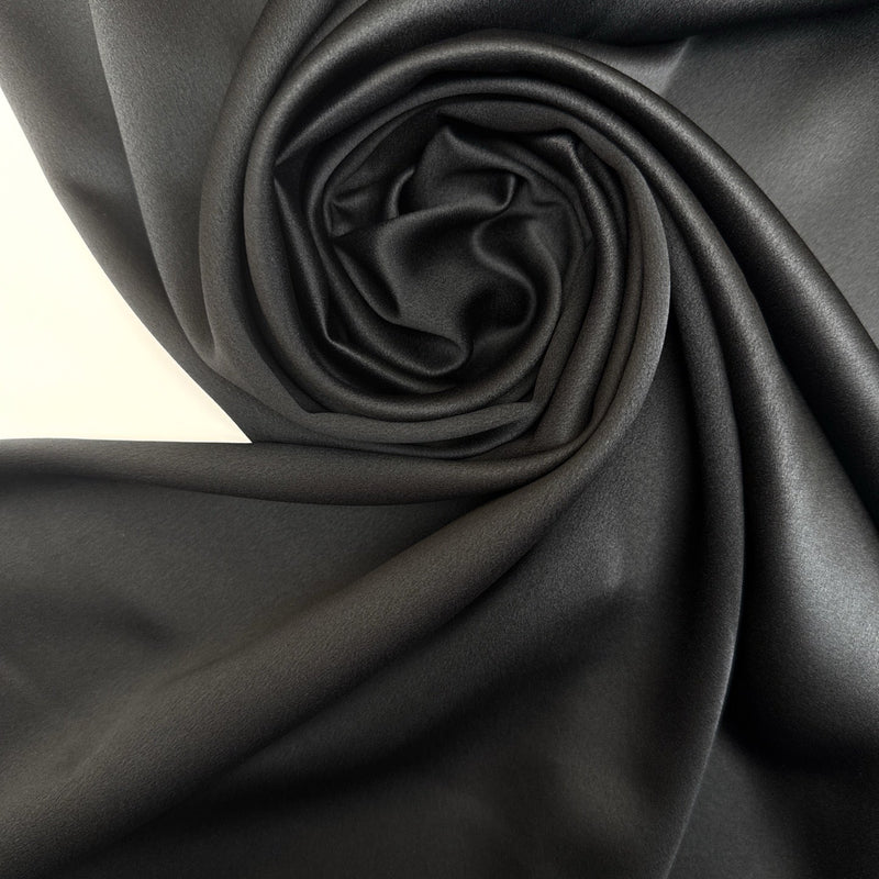 Black Polyamide Sateen