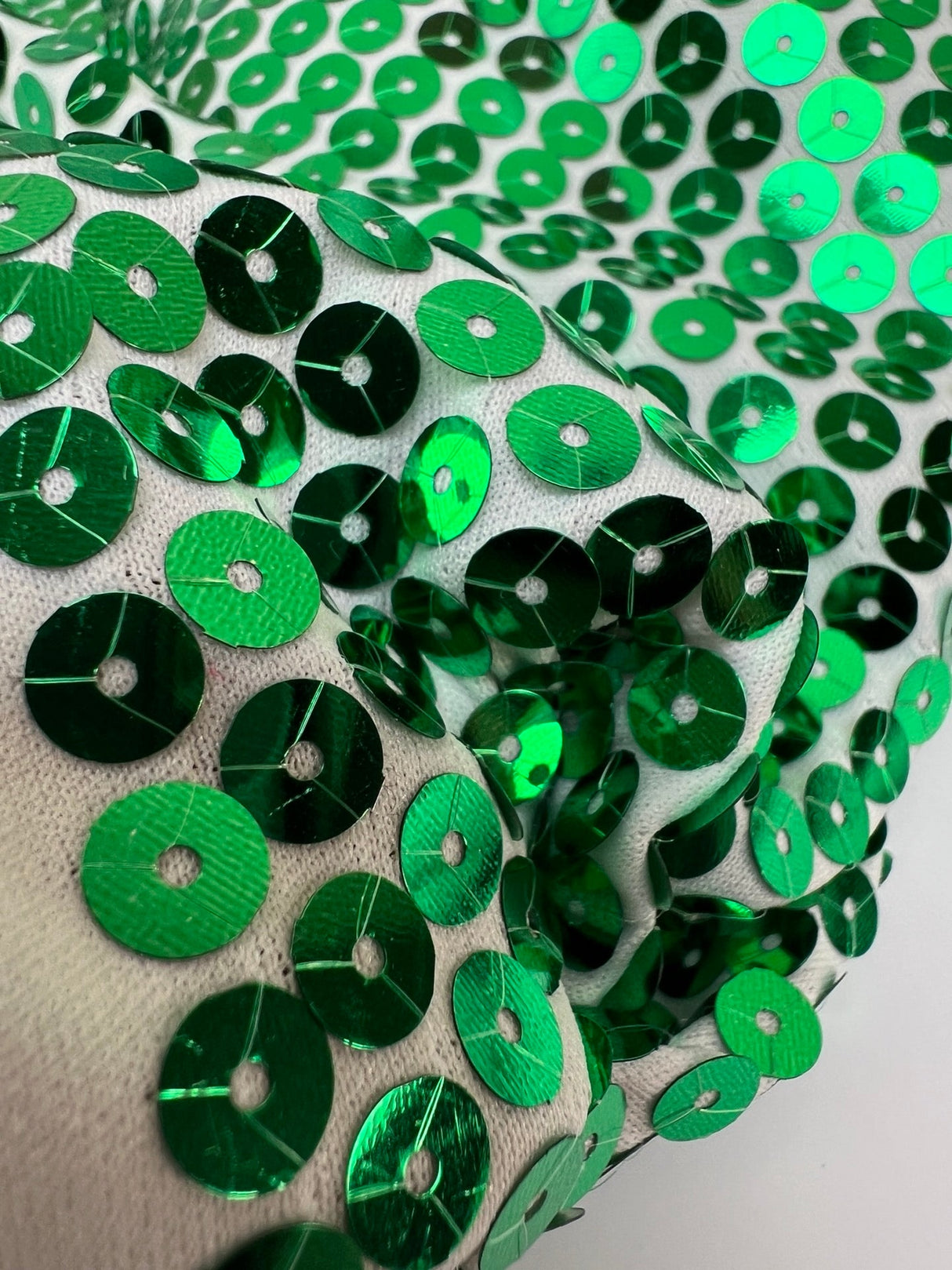 Polyester Chiffon Sequin Green