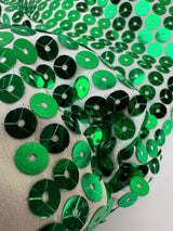 Polyester Chiffon Sequin Green
