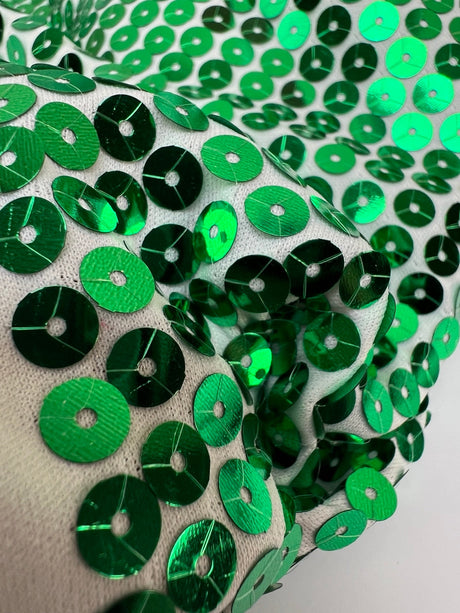 Polyester Chiffon Sequin Green