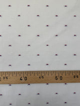 Cotton Linen Fil Coupé White Geometric