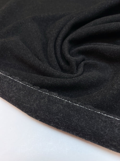 Wool Tweed Melange Gray Black