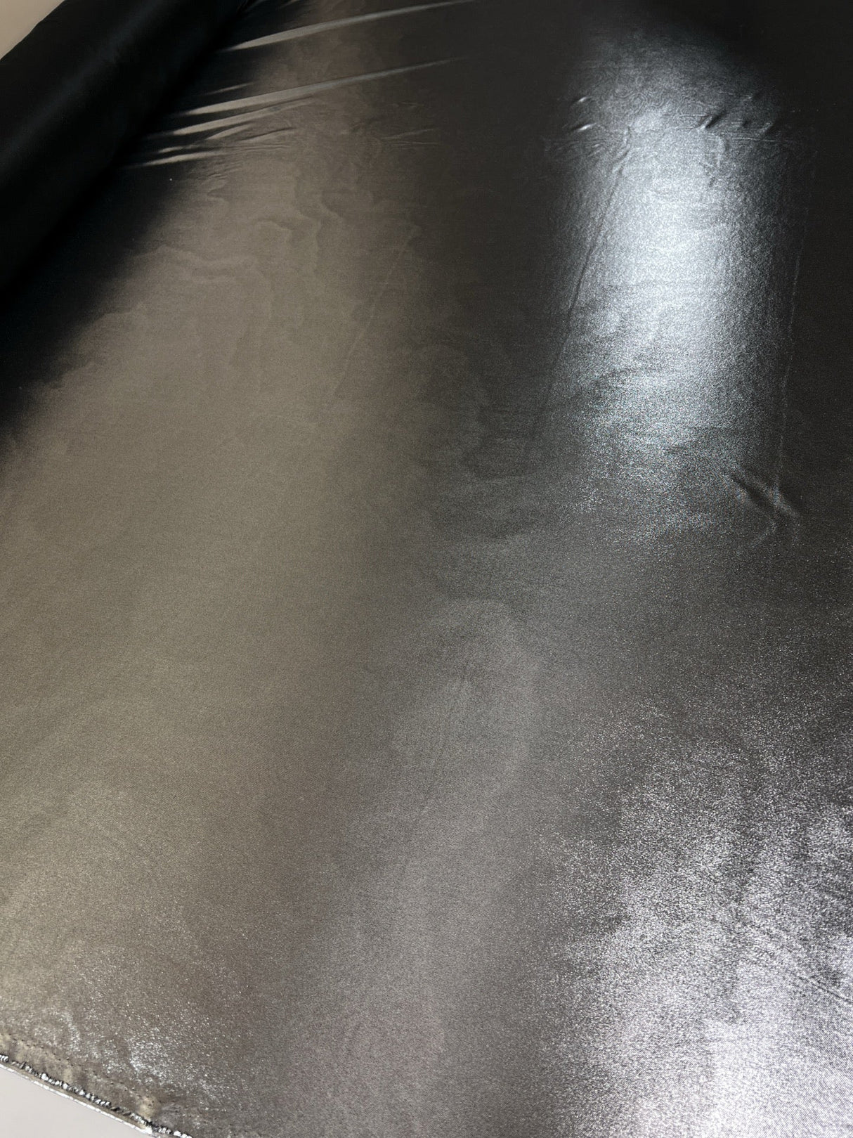 Silver Knitted Fabric With Moiré
