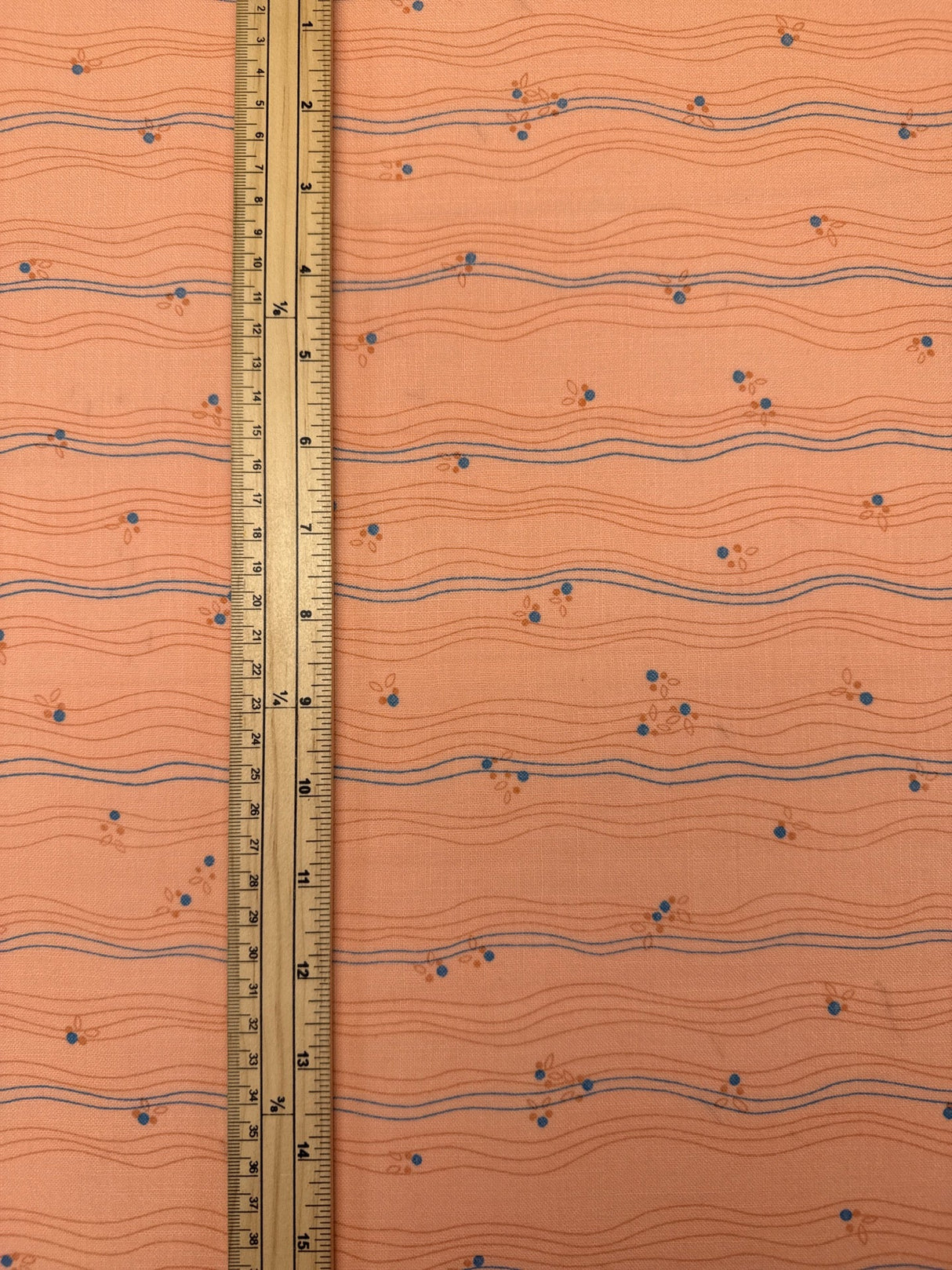 Virgin Wool Woven Printed Orange Stripes