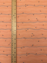 Virgin Wool Woven Printed Orange Stripes
