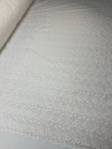 Cotton Broderie Anglaise Poplin White