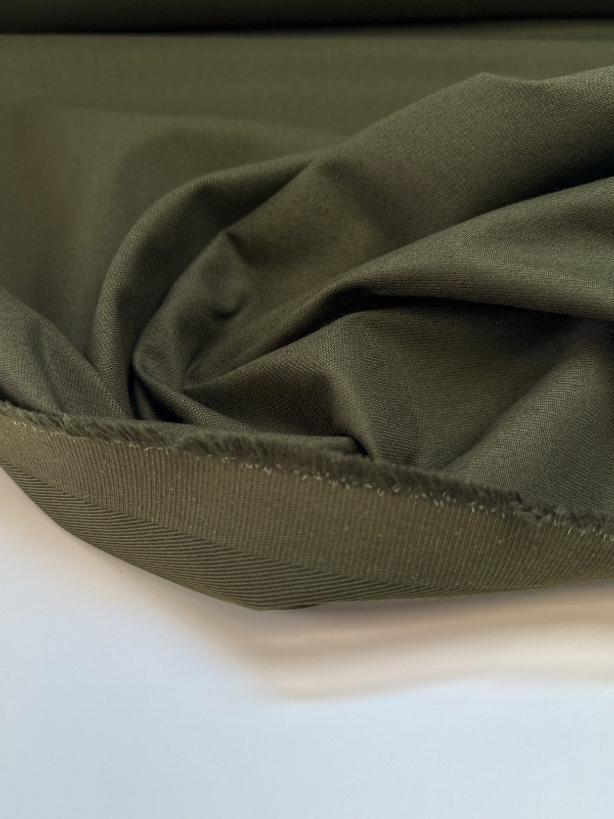 Cotton Twill With Elastane Green