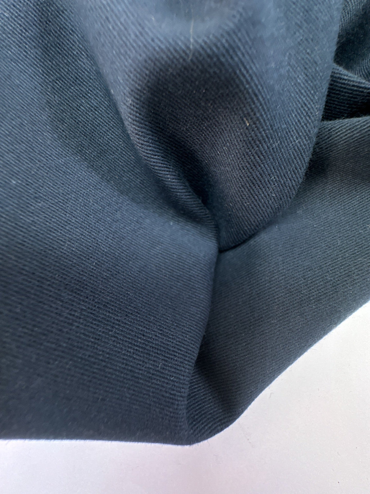 Blue Cotton Elastane Twill Suit Fabric